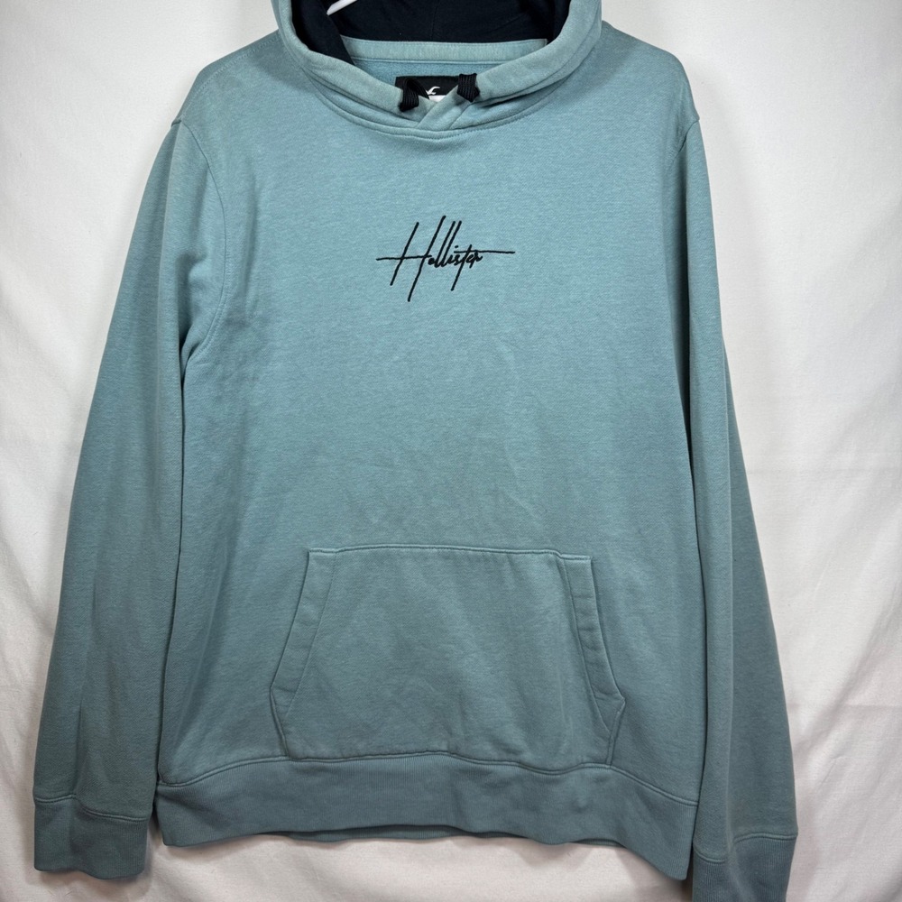 Hollister California Mens‎ XL Pullover Hoodie Sweatshirt Light Blue